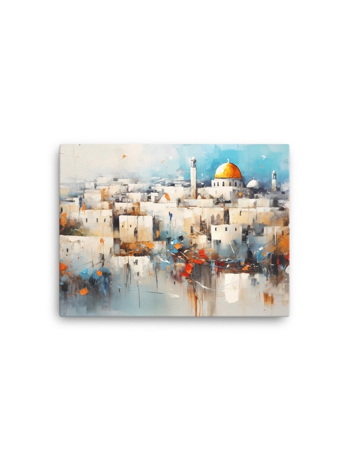 מבט על ירושלים הדפס על קנבס